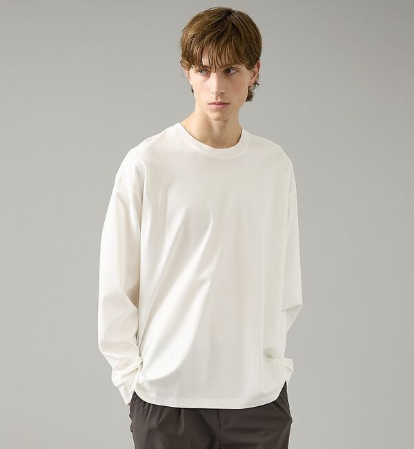 ABAHOUSE「コットンポンチ モダンフィット ロンT / オーバーサイズ」|Tシャツ・カットソー|ホワイト