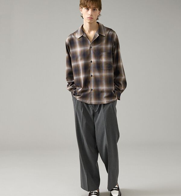 ABAHOUSE「トロストレッチ 2タック イージーワイドスラックス / ワイドパンツ」|その他|