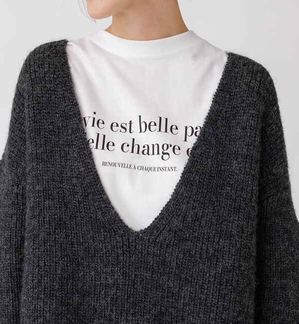 Rouge vif「畦ニット チュニック」|ニット・セーター|