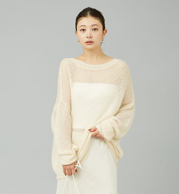 Rouge vif「モヘアライクシアー2WAY ニットプルオーバー」|ニット・セーター|