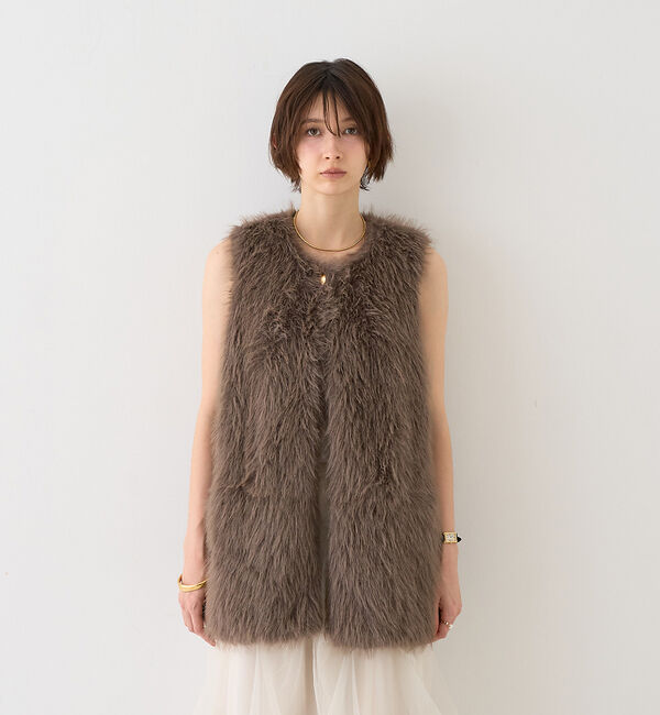 Rouge vif「【一部店舗限定】エコファーベスト」|ダウンベスト・ベスト|