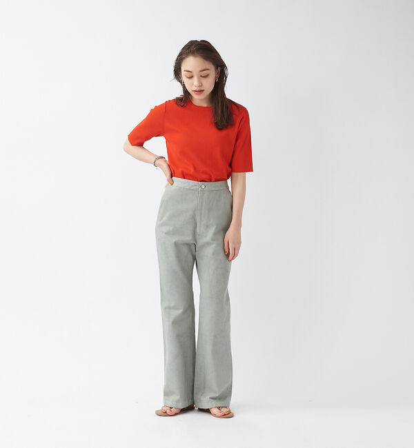 qualite「【e&times;qualite】製品染ストレートパンツ」|デニム|