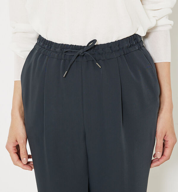 qualite「トルコサテンドロストパンツ」|スラックス|