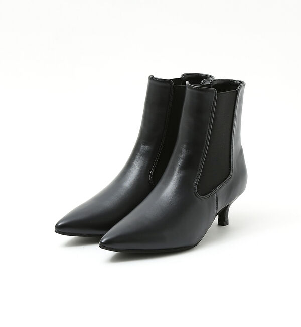 AU BANNISTER「【LAROUTE】ポインテッドサイドゴアブーツ」|ショートブーツ|