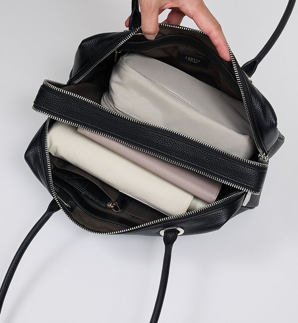 LOWELL things「Raffy/レザースクエアボストン」|ボストンバッグ|