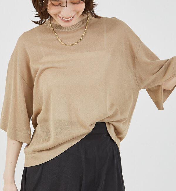 abahouse mavie「シアーニットプルオーバー」|ニット・セーター|