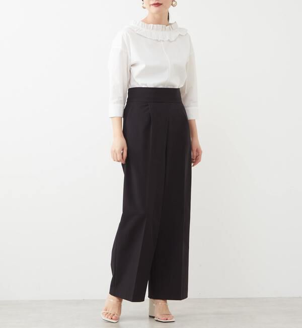 TIARA「バックボタンフリルブラウス」|シャツ・ブラウス|