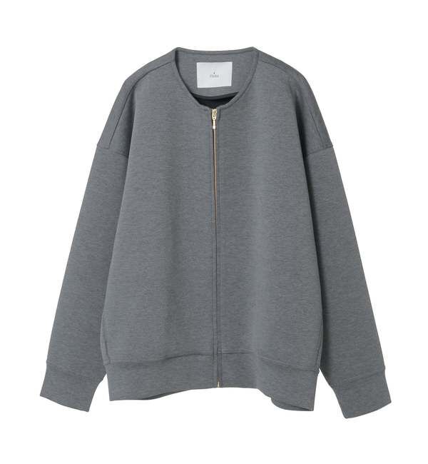 TIARA「ダンボールジャージZIPブルゾン」|ブルゾン・スタジャン|グレー