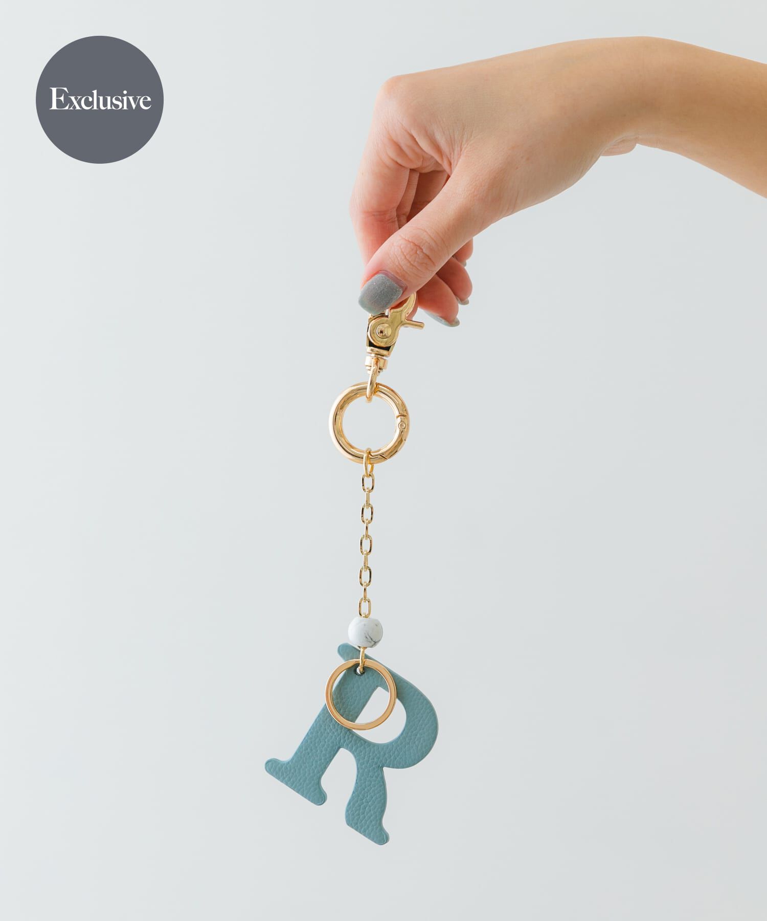 RODE SKO「『別注』Hashibami&times;RODESKO　イニシャルチャーム」|チャーム・キーホルダー|ブルー系その他