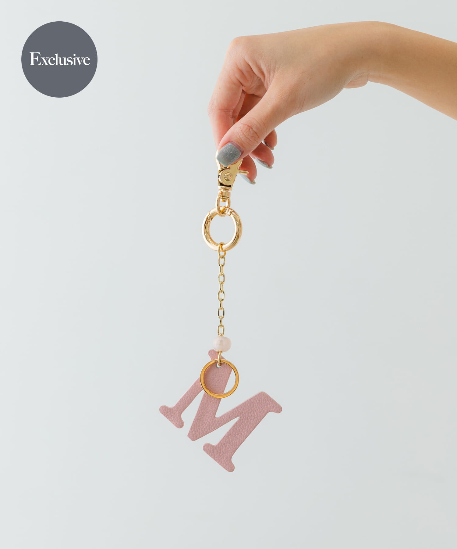 RODE SKO「『別注』Hashibami&times;RODESKO　イニシャルチャーム」|チャーム・キーホルダー|ライトピンク