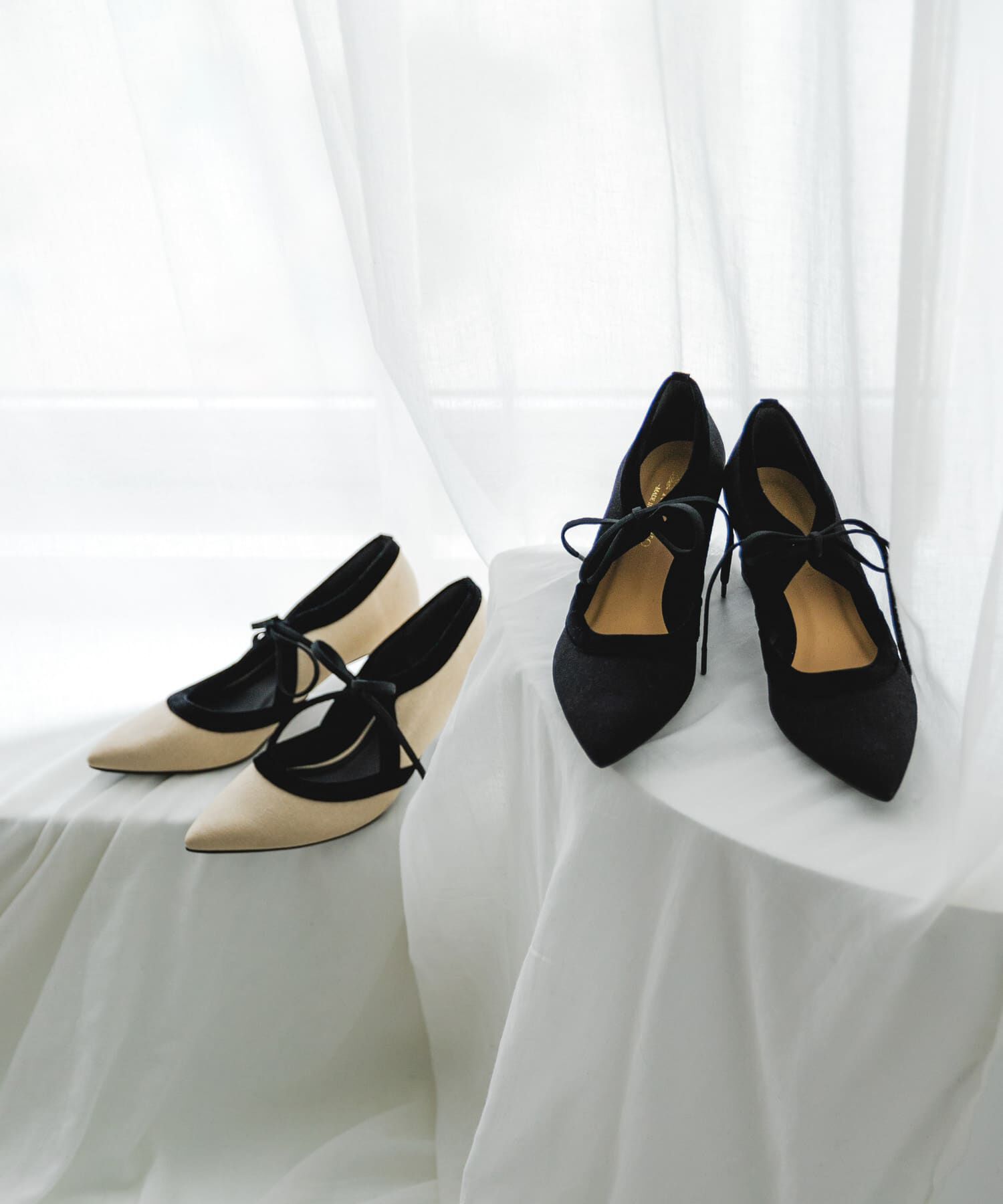 RODE SKO「『MADE IN JAPAN』チャンキーヒールリボンパンプス」|パンプス|