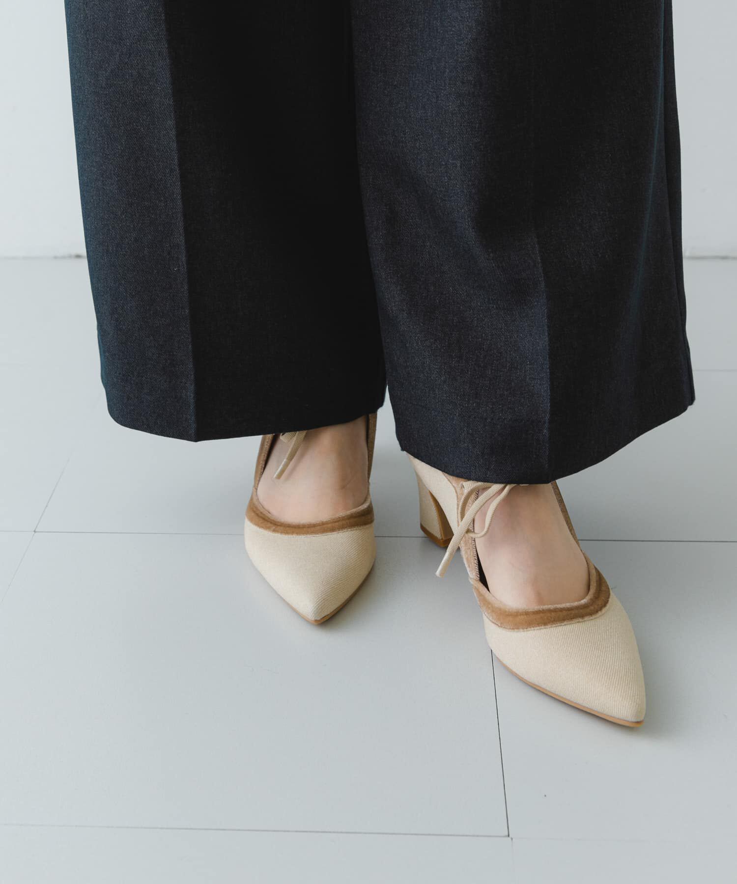 RODE SKO「『MADE IN JAPAN』チャンキーヒールリボンパンプス」|パンプス|