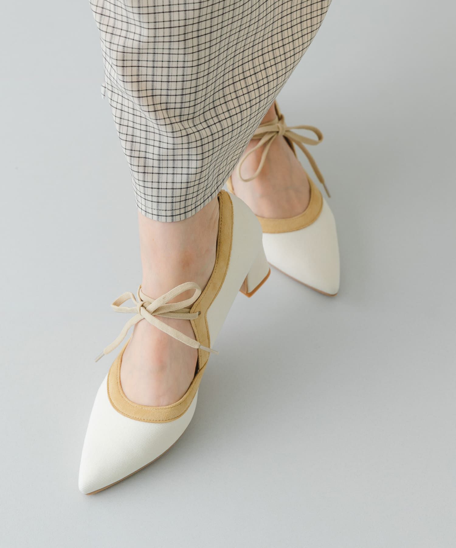 RODE SKO「『MADE IN JAPAN』チャンキーヒールリボンパンプス」|パンプス|