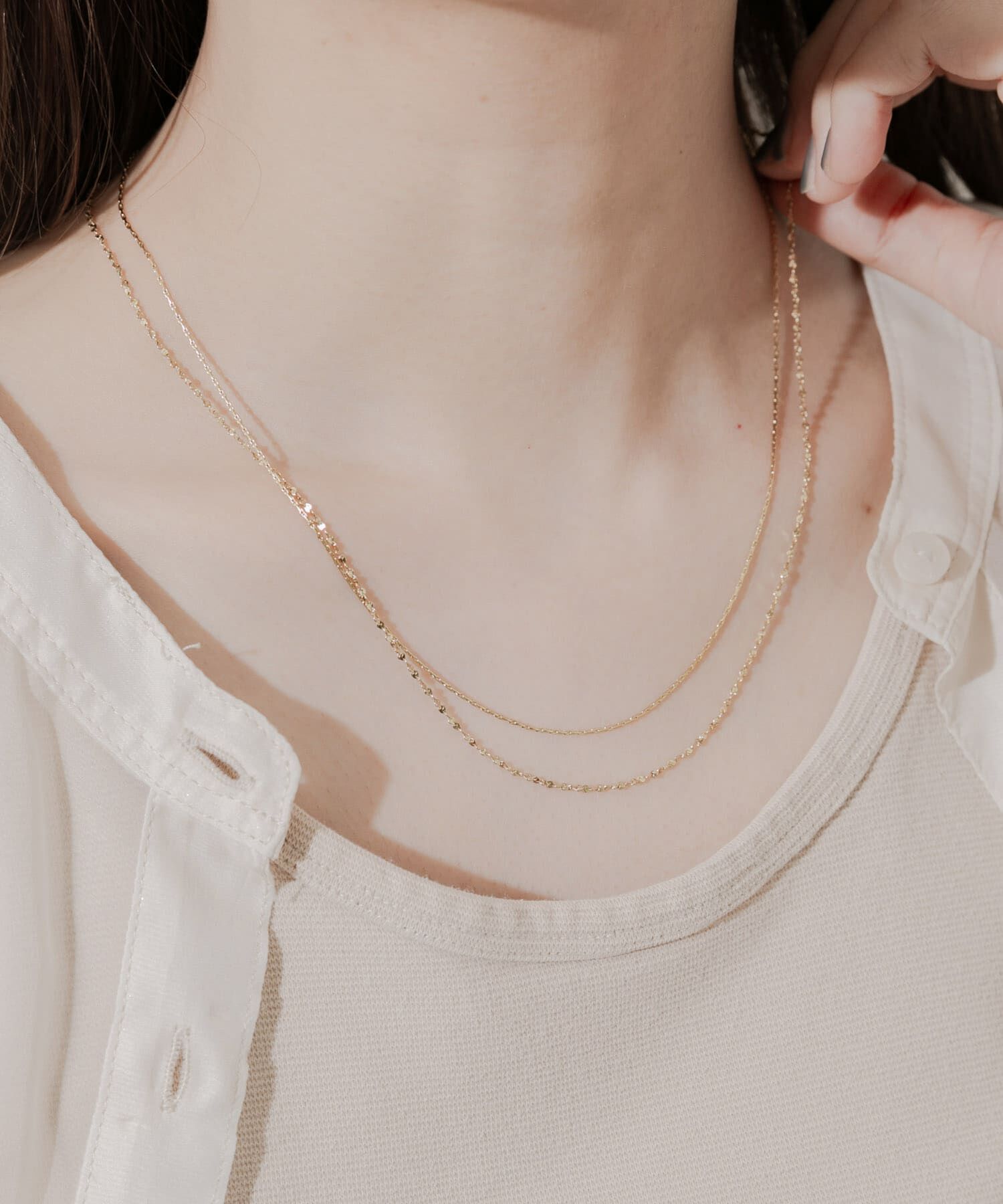 SMELLY「ステンレススリムレイヤードネックレス」|ネックレス|