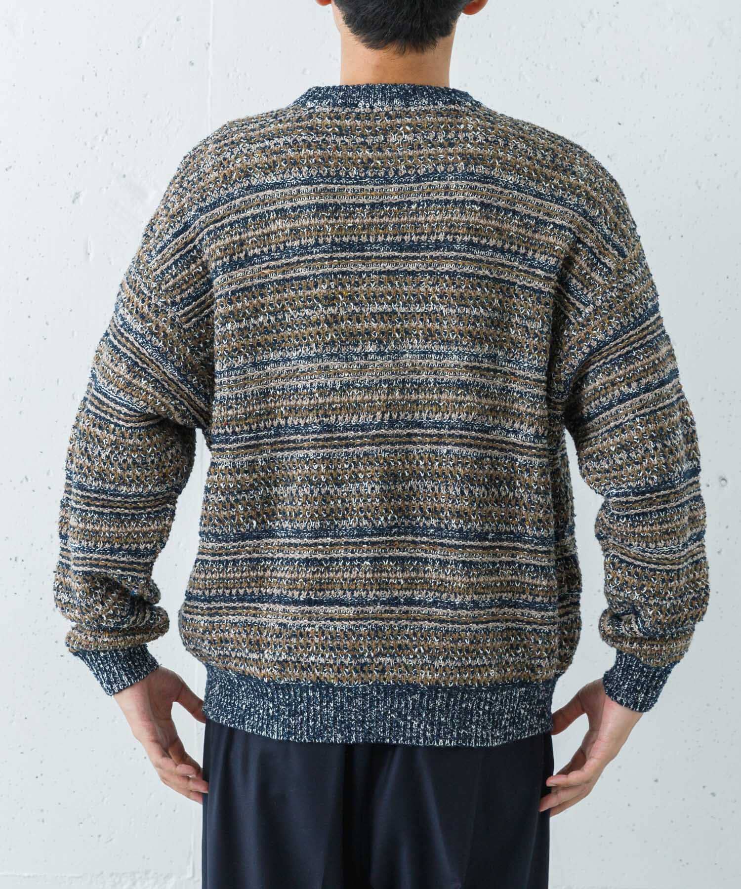 URBAN RESEARCH「『別注』crepuscule&times;URBAN RESEARCH　Multi Border Mix CREW-NECK」|ニット・セーター|