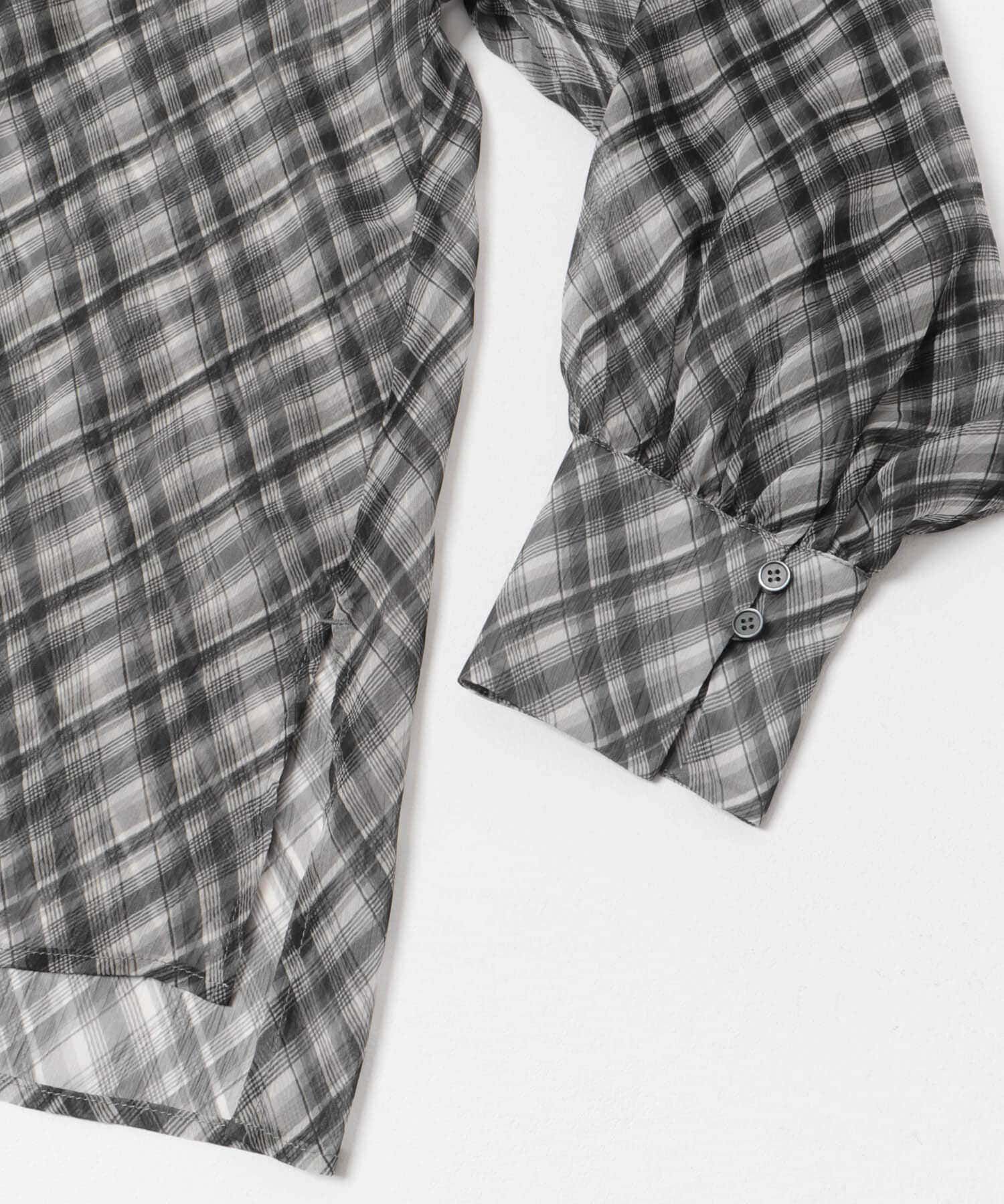 URBAN RESEARCH ROSSO「チェックボウタイボリュームブラウス」|シャツ・ブラウス|