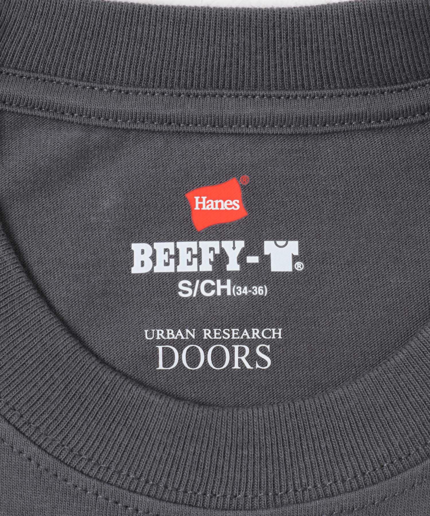 URBAN RESEARCH DOORS「『別注』HANES&times;DOORS　BEEFY-T DOORS FIT LONG-SLEEVE」|Tシャツ・カットソー|