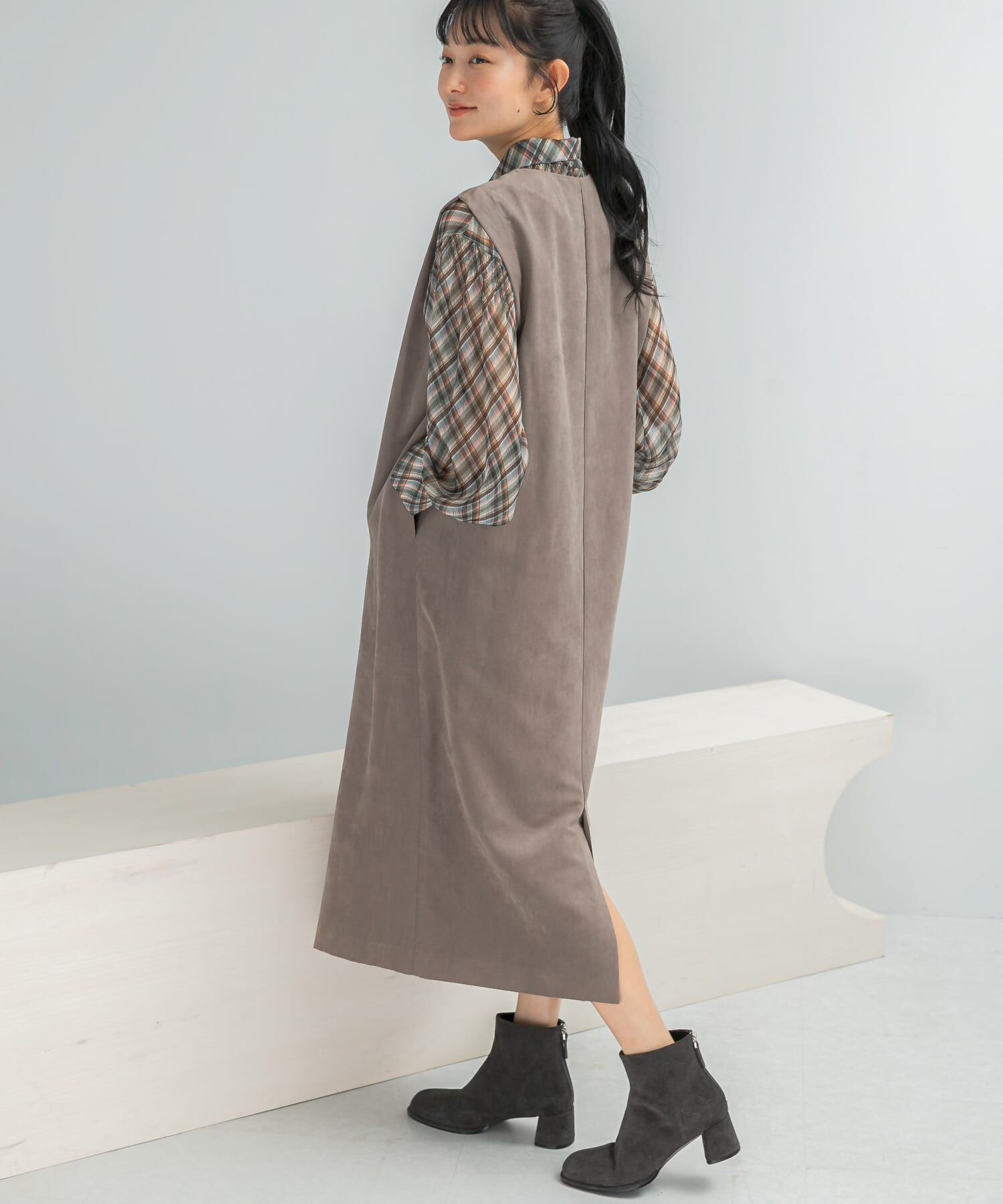 URBAN RESEARCH ROSSO「フロントファスナーレイヤードワンピース」|ワンピース|