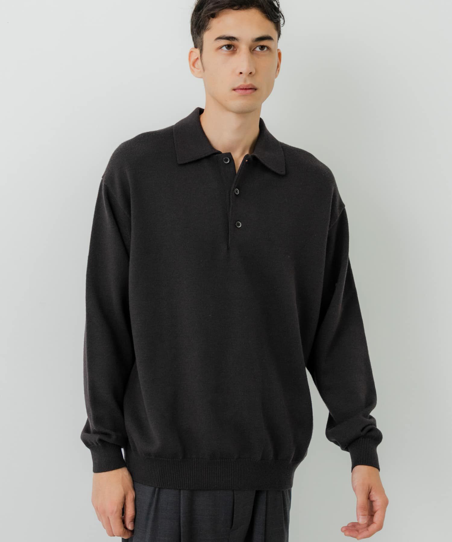 URBAN RESEARCH「CASH FEEL W/MID ニットポロ」|ニット・セーター|