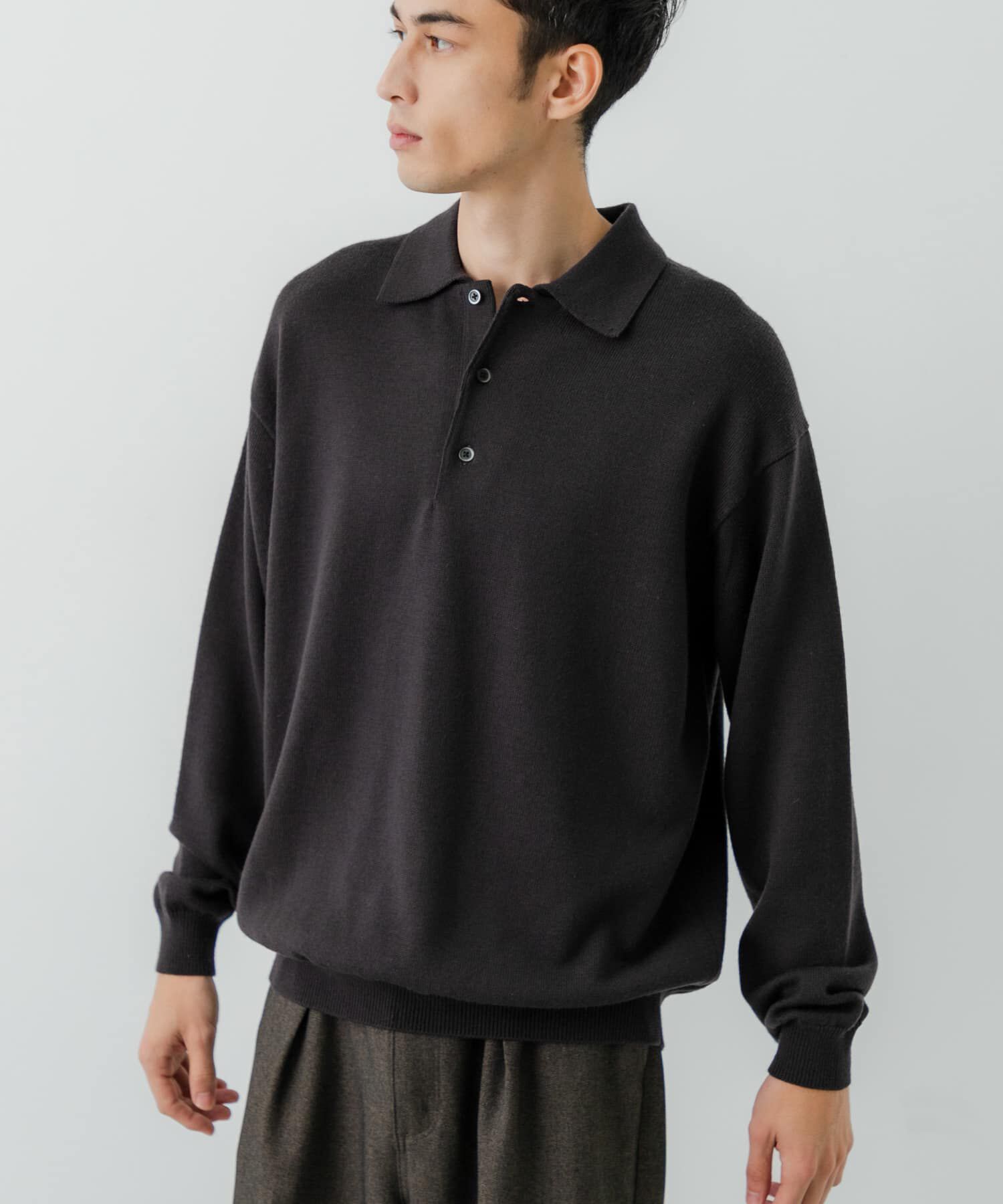 URBAN RESEARCH「CASH FEEL W/MID ニットポロ」|ニット・セーター|