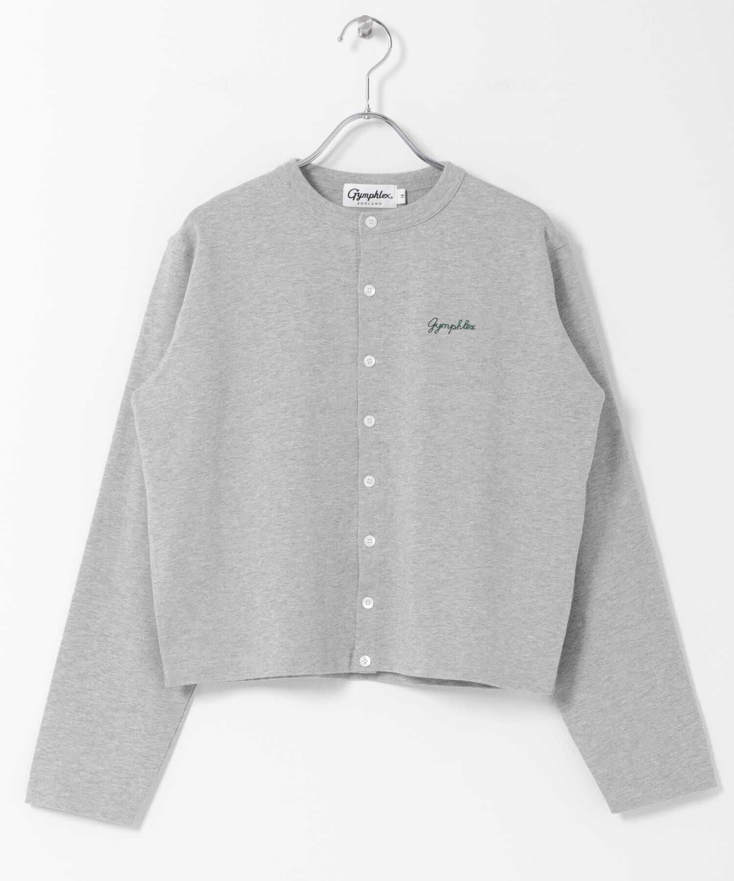 URBAN RESEARCH DOORS「GYMPHLEX　SHORT CREW NECK CARDIGAN」|カーディガン|ライトグレー