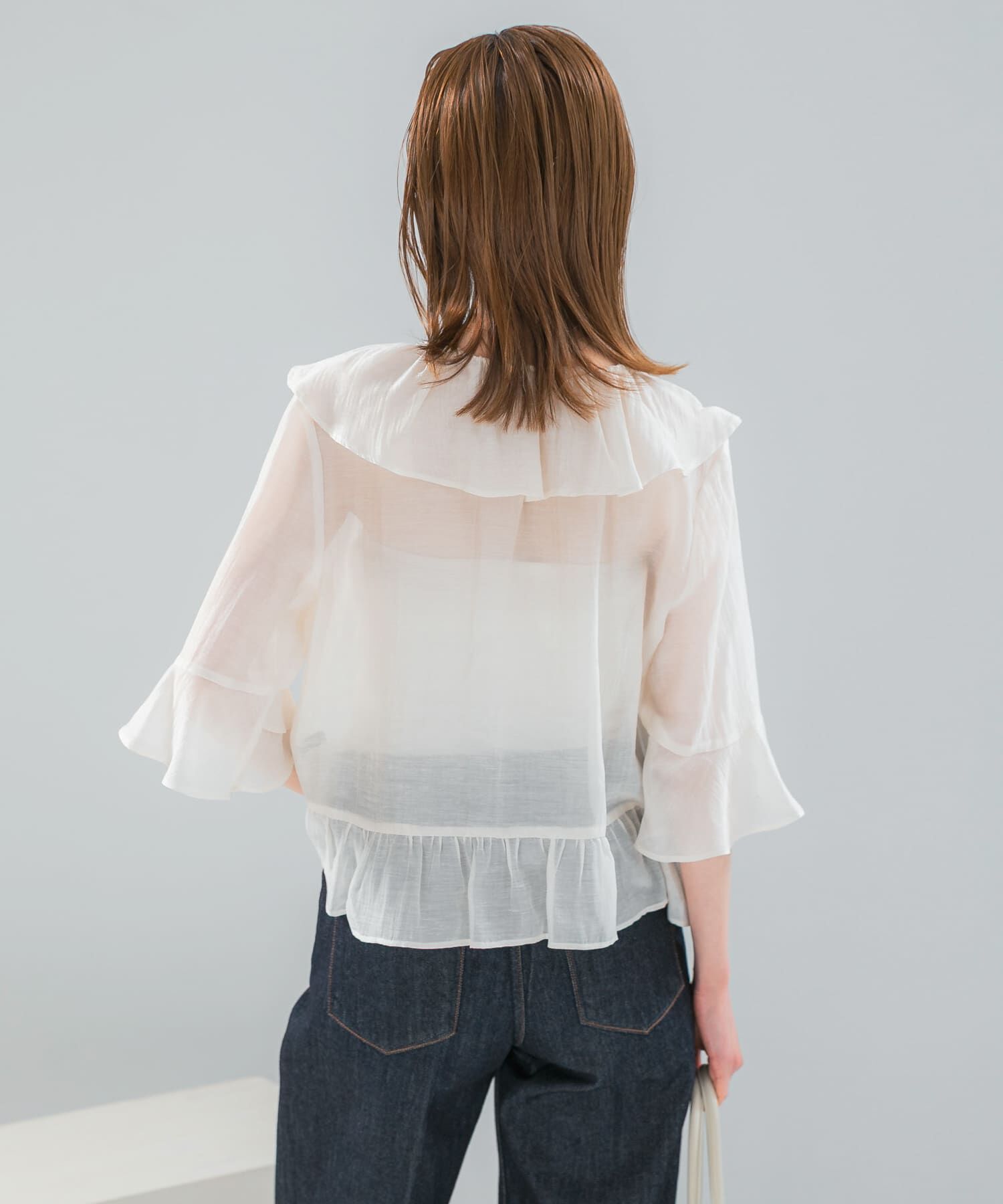 URBAN RESEARCH ROSSO「シアーフリルブラウス」|シャツ・ブラウス|