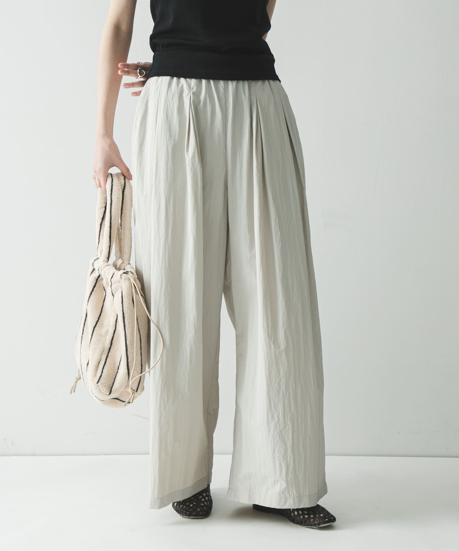 URBAN RESEARCH「『UR TECH』ギャザーワイドパンツ」|その他|