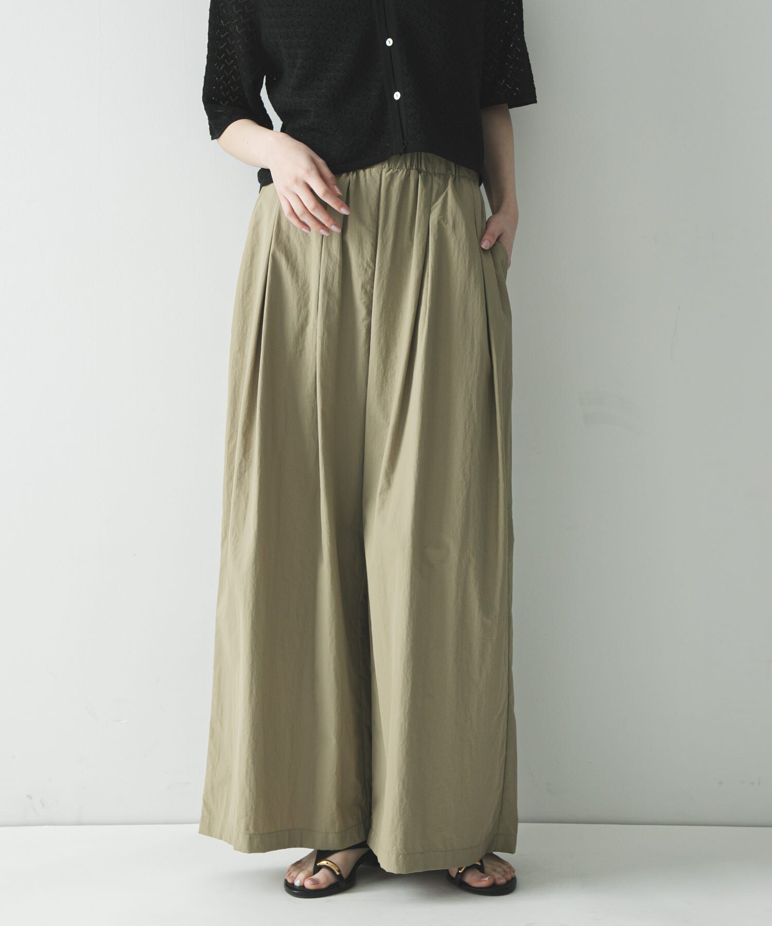 URBAN RESEARCH「『UR TECH』ギャザーワイドパンツ」|その他|