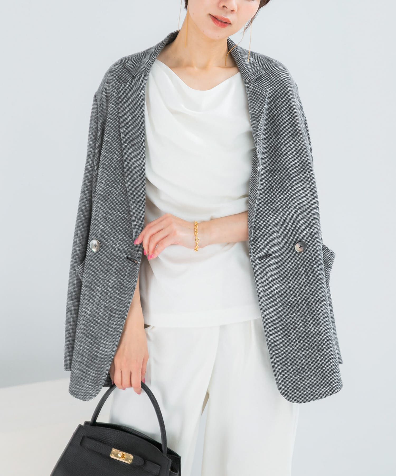 URBAN RESEARCH ROSSO「クールタッチ デザインドレープカットソー」|Tシャツ・カットソー|オフホワイト