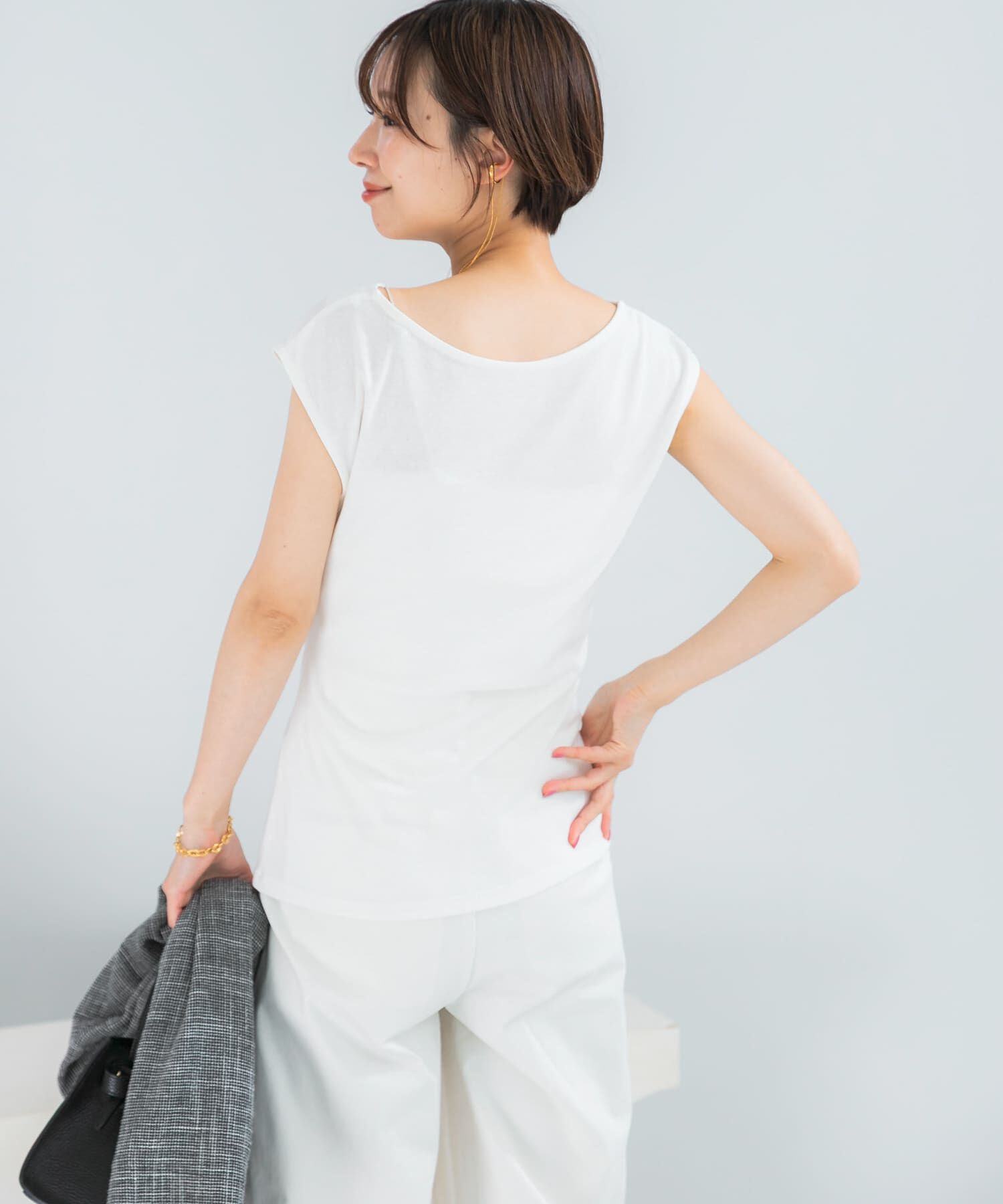 URBAN RESEARCH ROSSO「クールタッチ デザインドレープカットソー」|Tシャツ・カットソー|