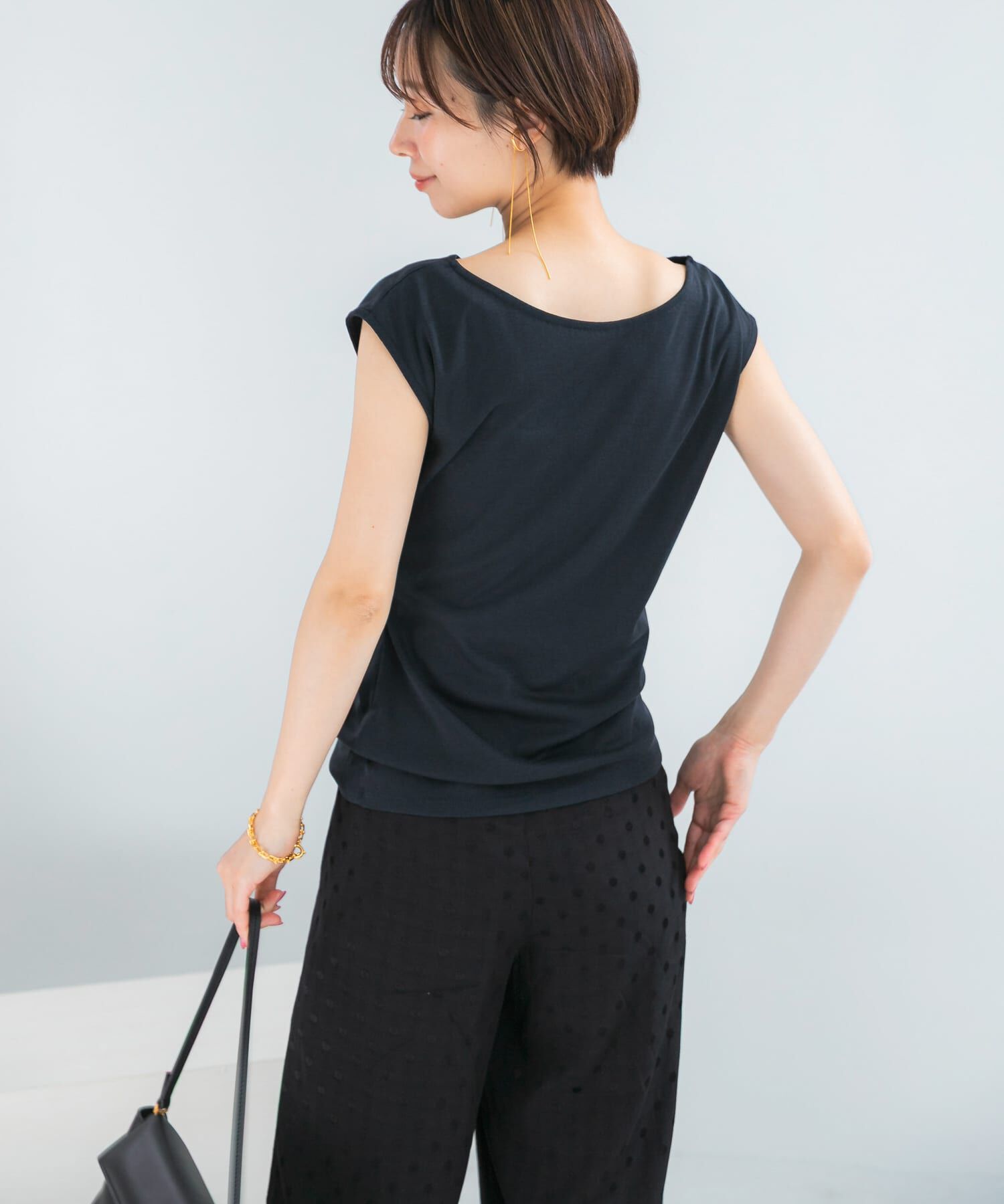 URBAN RESEARCH ROSSO「クールタッチ デザインドレープカットソー」|Tシャツ・カットソー|