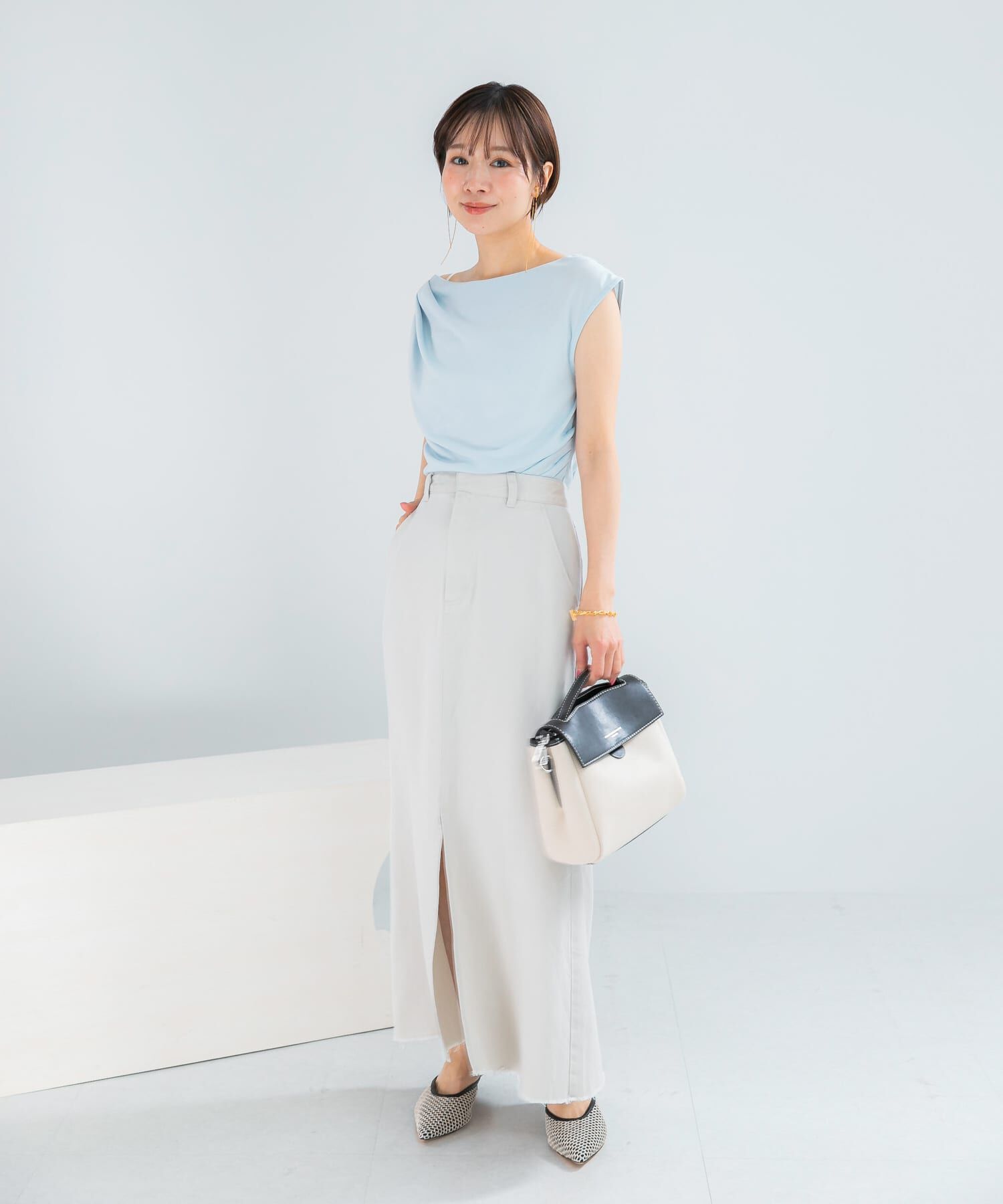 URBAN RESEARCH ROSSO「クールタッチ デザインドレープカットソー」|Tシャツ・カットソー|