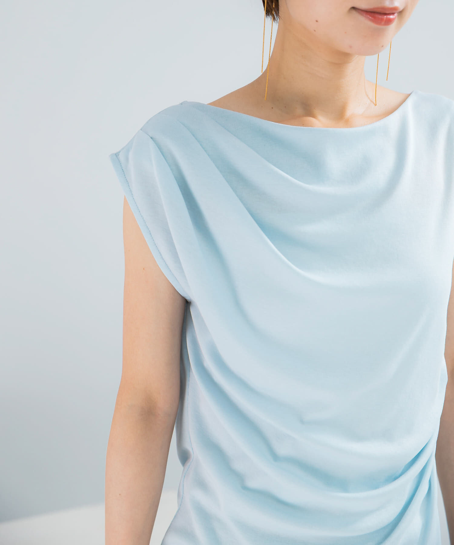 URBAN RESEARCH ROSSO「クールタッチ デザインドレープカットソー」|Tシャツ・カットソー|