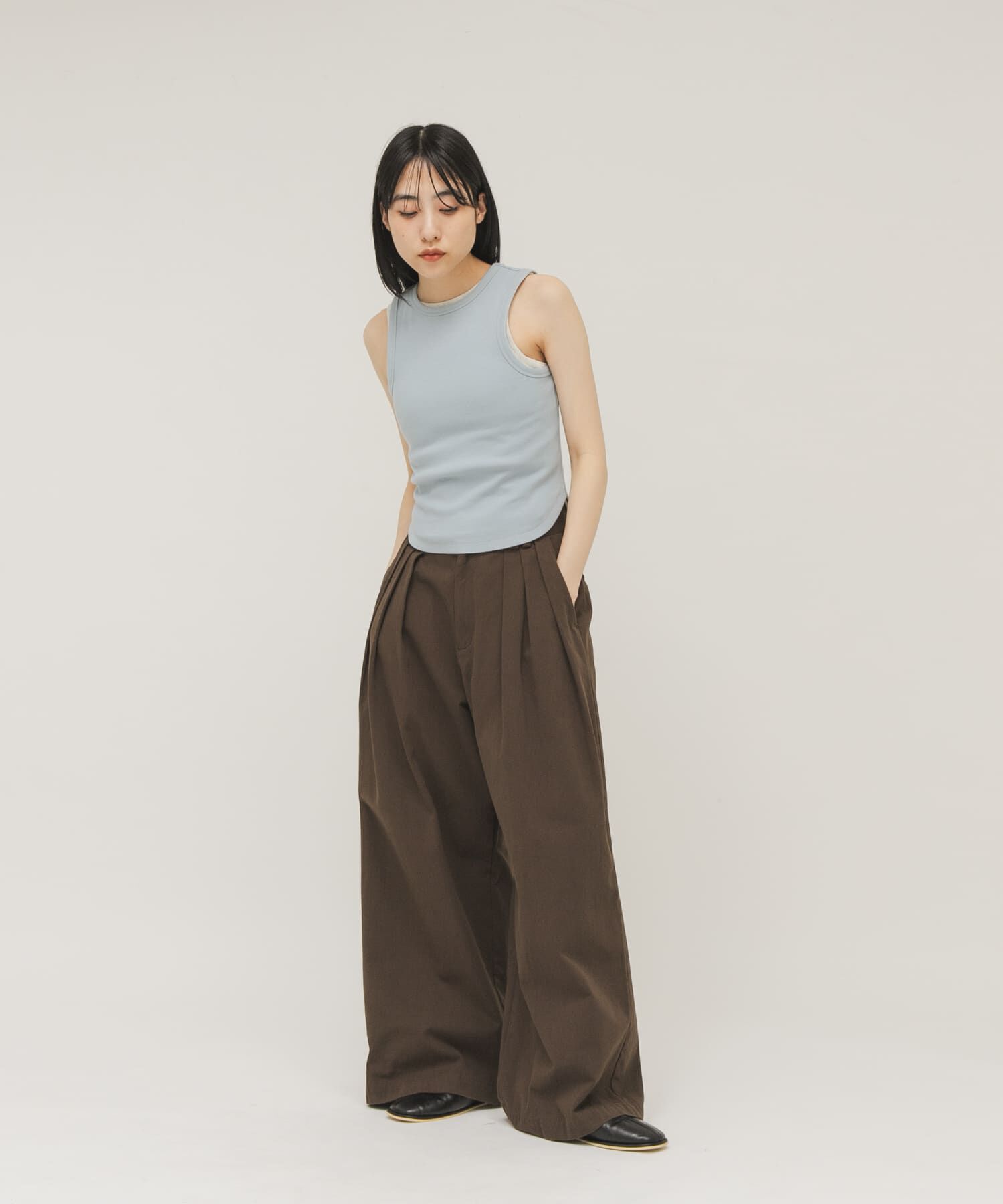  「タックデザインツイルパンツ」|その他|