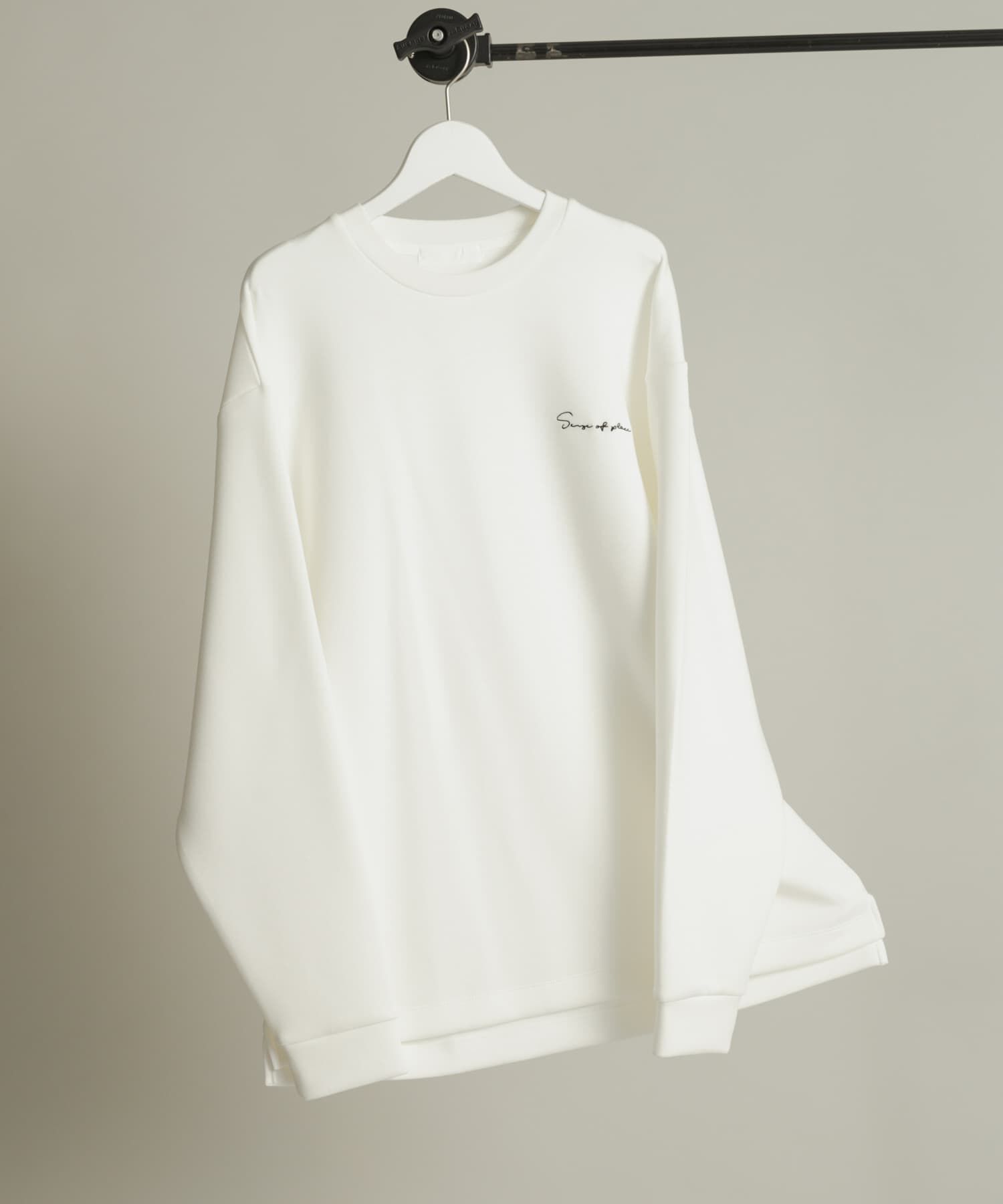 SENSE OF PLACE by URBAN RESEARCH「『一部WEB限定カラー』シシュウダンボールポンチロングTシャツ」|Tシャツ・カットソー|ホワイト