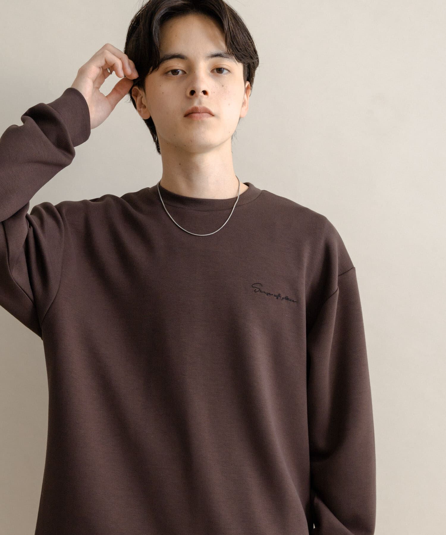 SENSE OF PLACE by URBAN RESEARCH「『一部WEB限定カラー』シシュウダンボールポンチロングTシャツ」|Tシャツ・カットソー|