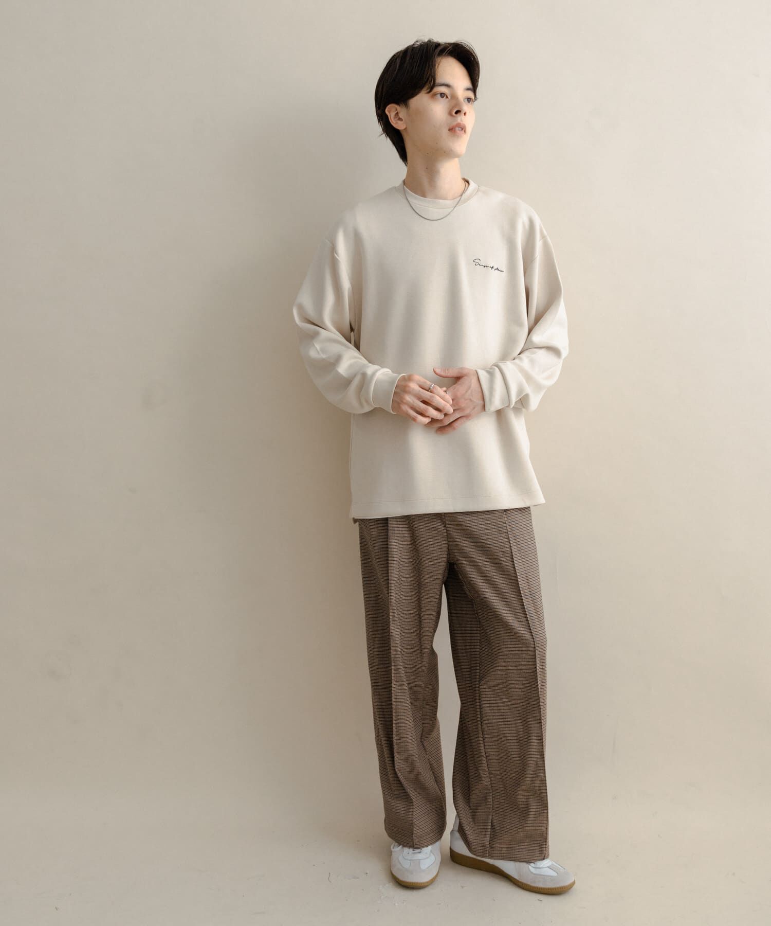 SENSE OF PLACE by URBAN RESEARCH「『一部WEB限定カラー』シシュウダンボールポンチロングTシャツ」|Tシャツ・カットソー|