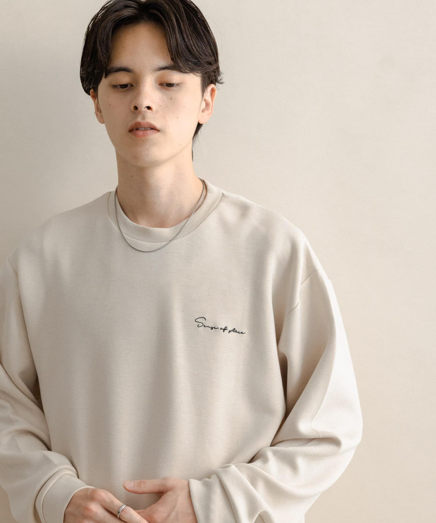 SENSE OF PLACE by URBAN RESEARCH「『一部WEB限定カラー』シシュウダンボールポンチロングTシャツ」|Tシャツ・カットソー|