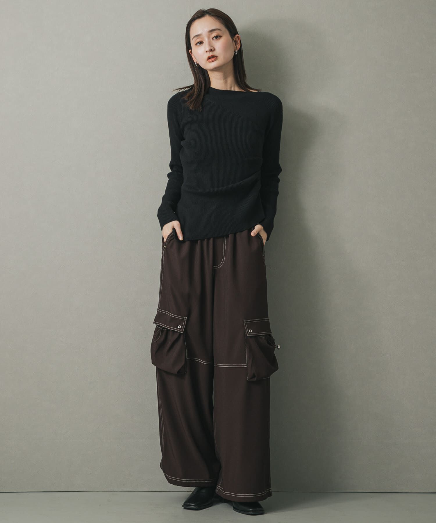 SENSE OF PLACE by URBAN RESEARCH「アシメデザインセーター」|ニット・セーター|