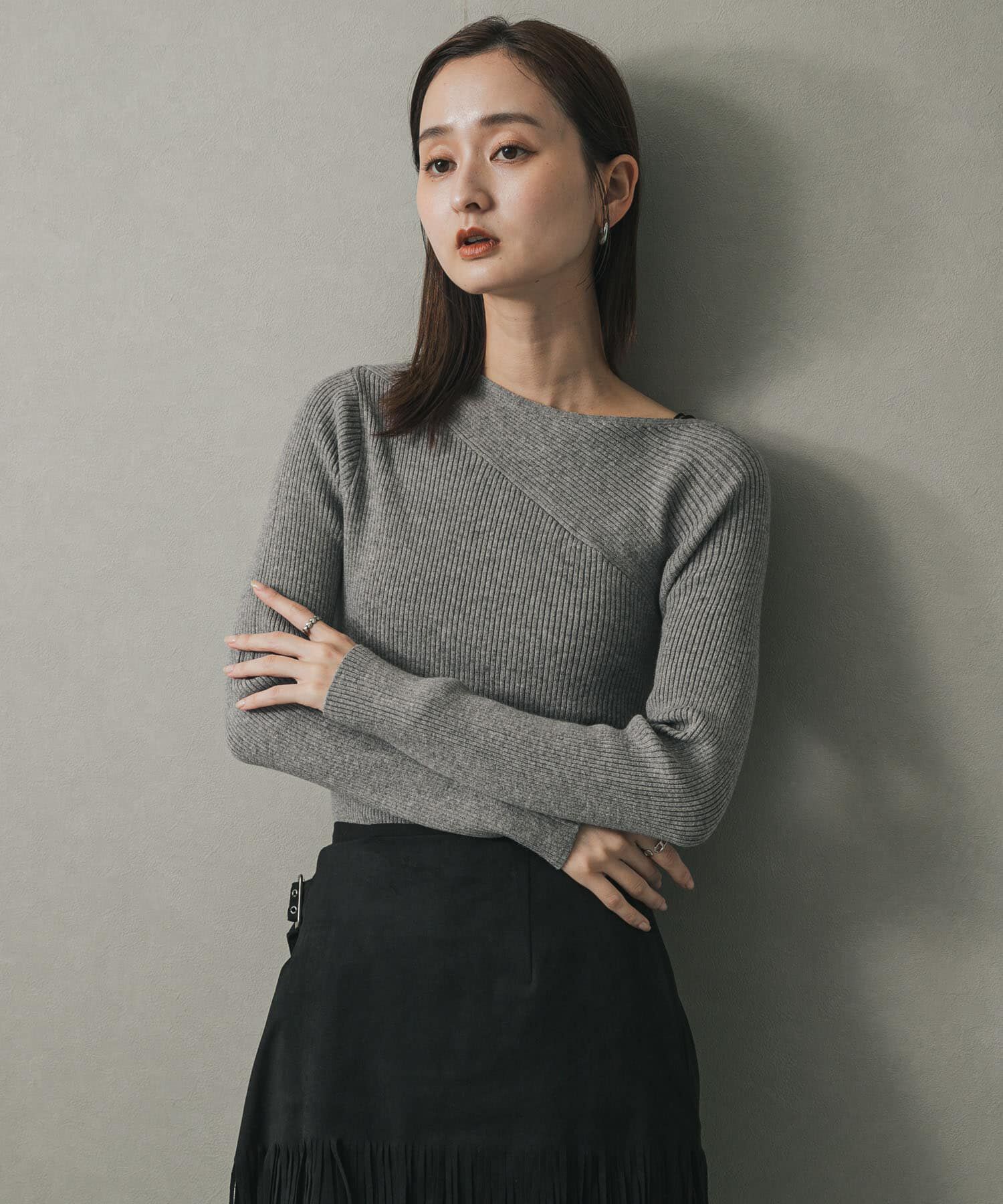 SENSE OF PLACE by URBAN RESEARCH「アシメデザインセーター」|ニット・セーター|