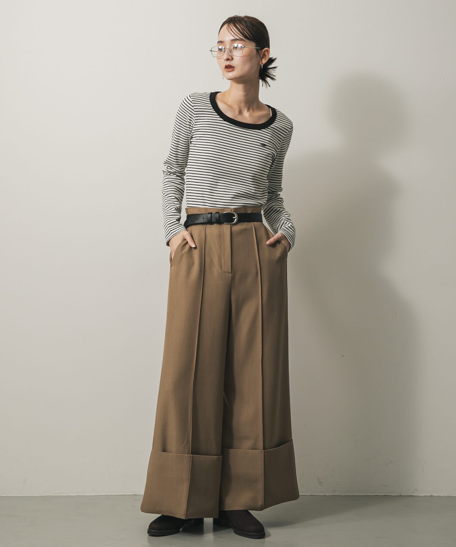 SENSE OF PLACE by URBAN RESEARCH「ラウンドネックリブTシャツ」|Tシャツ・カットソー|