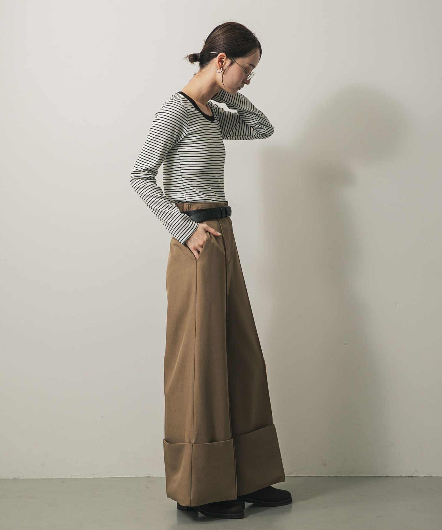 SENSE OF PLACE by URBAN RESEARCH「ラウンドネックリブTシャツ」|Tシャツ・カットソー|