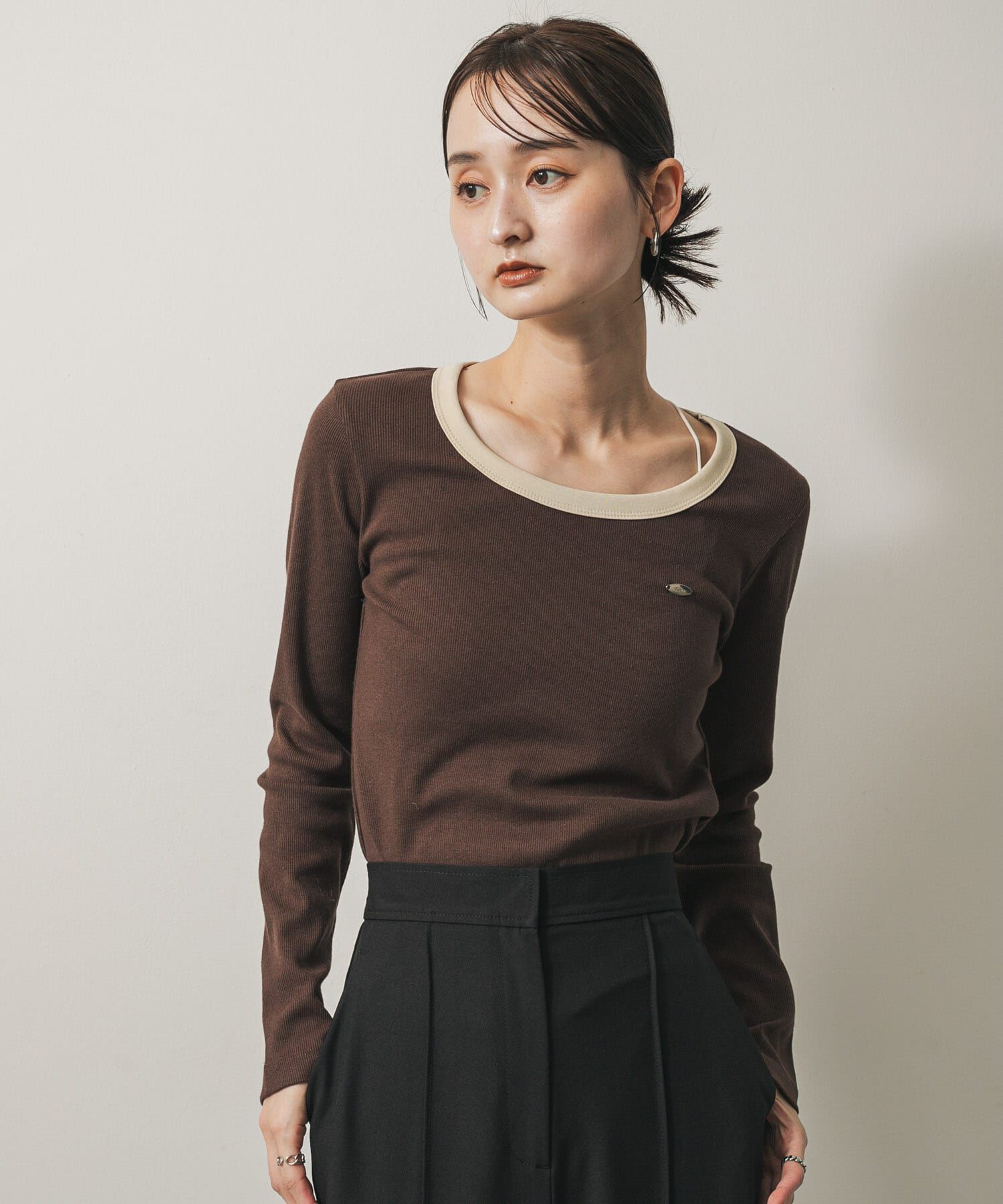 SENSE OF PLACE by URBAN RESEARCH「ラウンドネックリブTシャツ」|Tシャツ・カットソー|