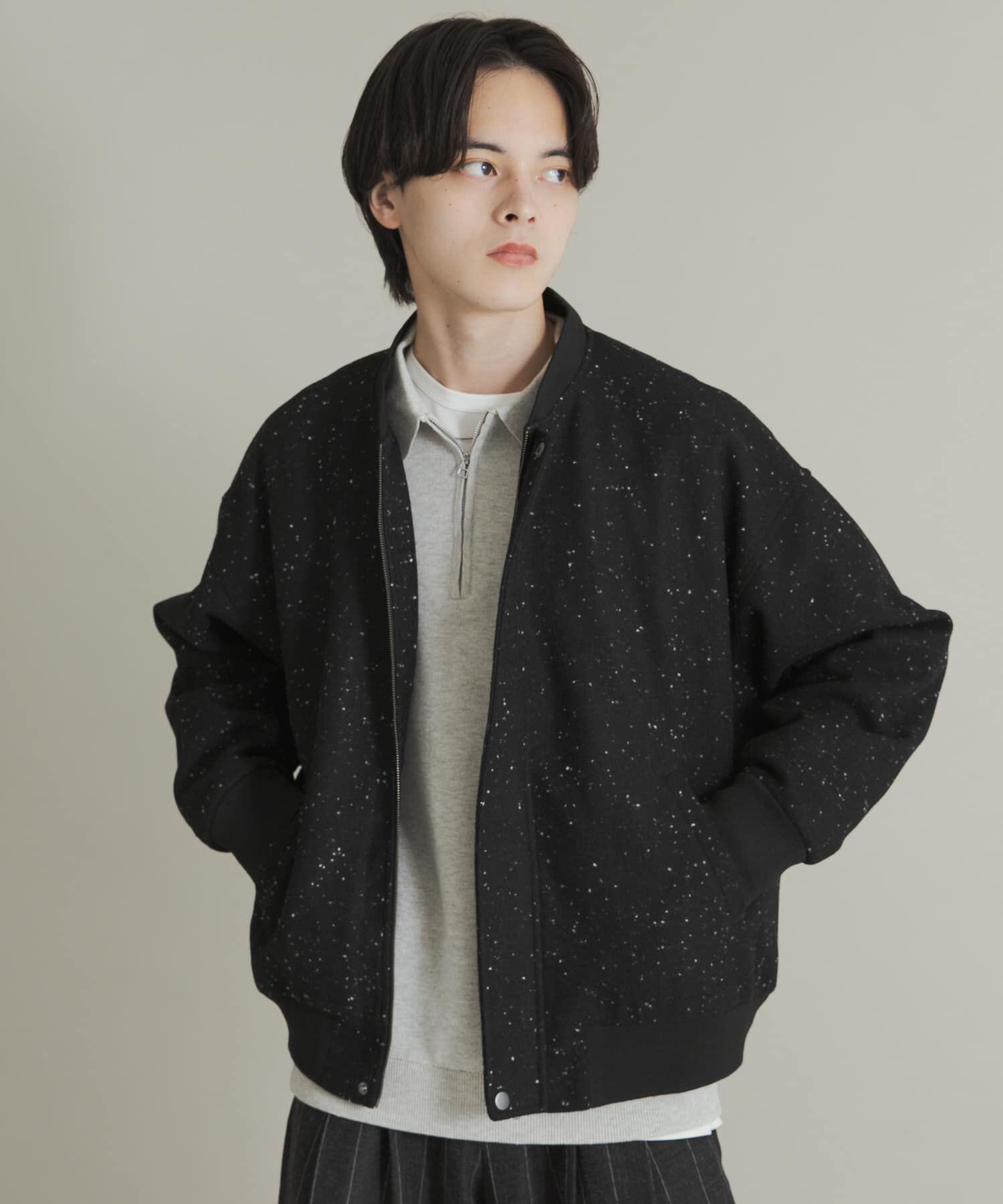 SENSE OF PLACE by URBAN RESEARCH「ウールタッチネップブルゾン」|ブルゾン・スタジャン|