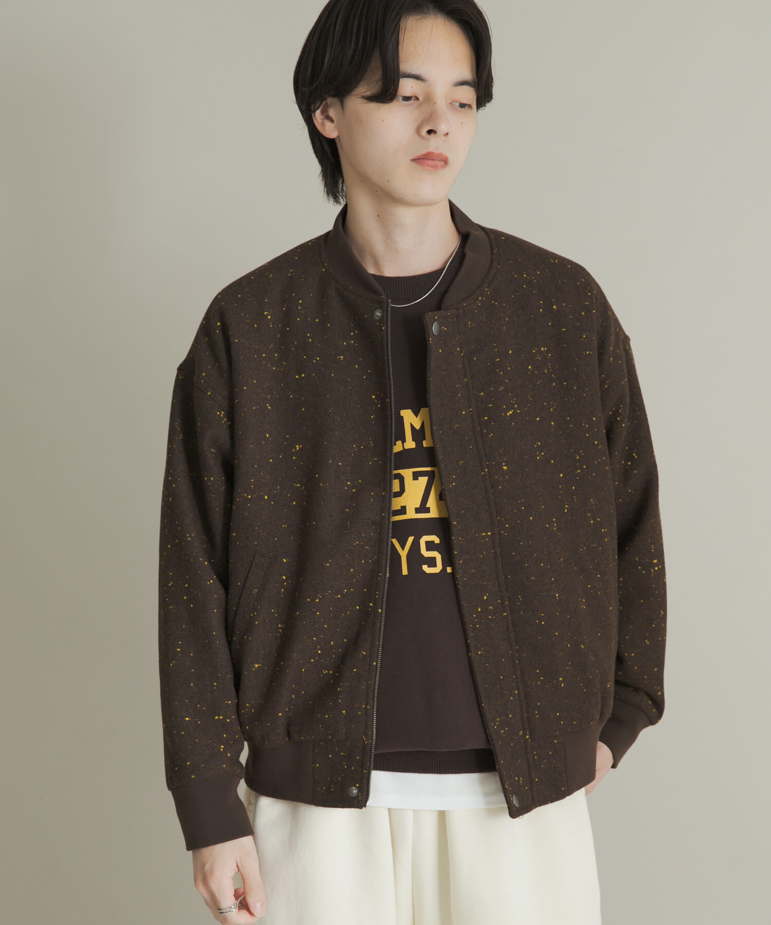 SENSE OF PLACE by URBAN RESEARCH「ウールタッチネップブルゾン」|ブルゾン・スタジャン|