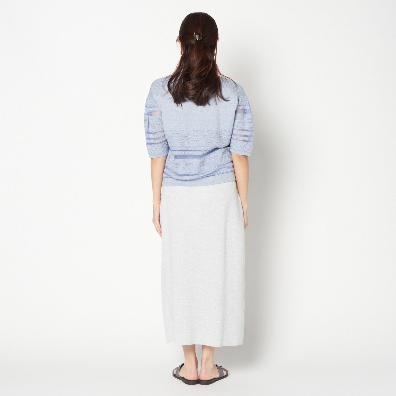  「boussole LACE JACQUARD SHORT SLEEVE」|Tシャツ・カットソー|