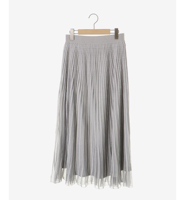  「ストライプフレアニットスカート」|スカート|