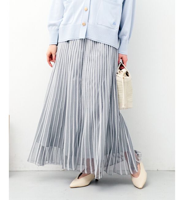 「ストライプフレアニットスカート」|スカート|