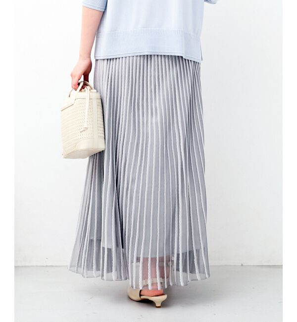  「ストライプフレアニットスカート」|スカート|