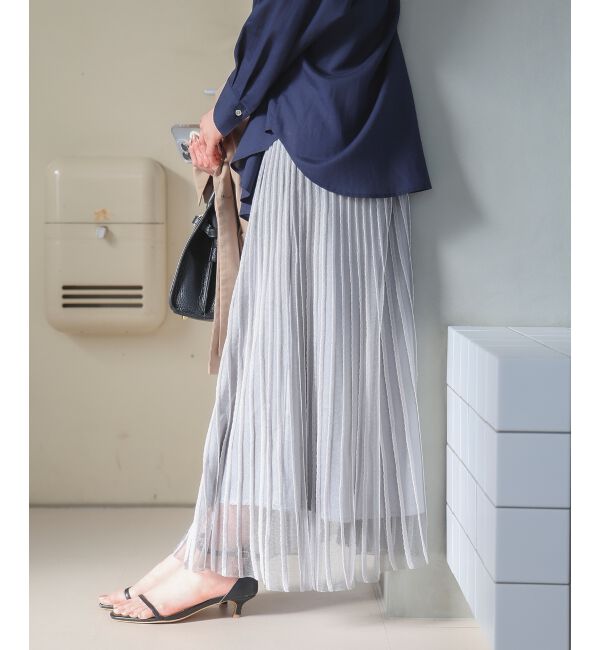  「ストライプフレアニットスカート」|スカート|